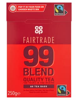 Co-op 99 Blend Fairtrade Tea 80 Tea Bags 250g