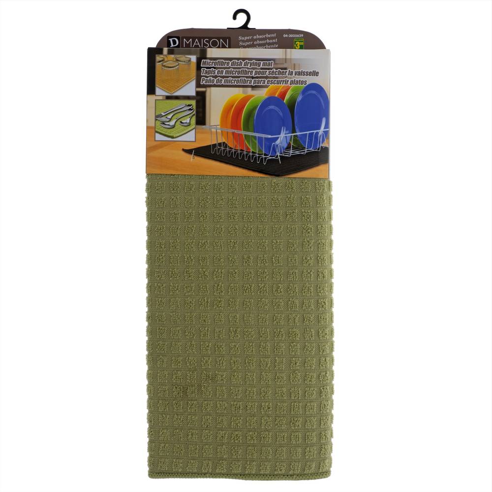 D Maison Microfibre Dish Drying Mat (green)