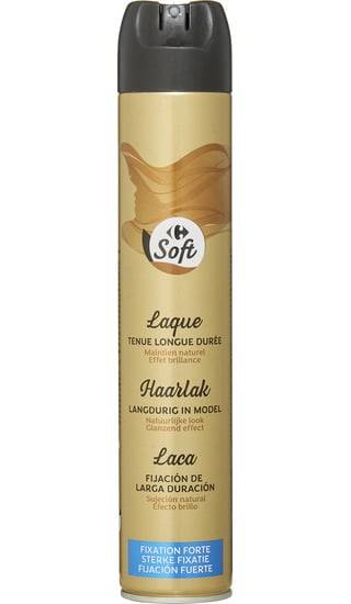 Carrefour Soft - Spray coiffant laque fixation forte (300 ml)