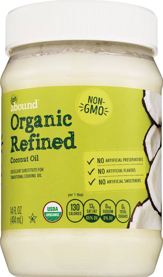 Gold Emblem Abound Organic Coconut Oil Refined, 14 oz