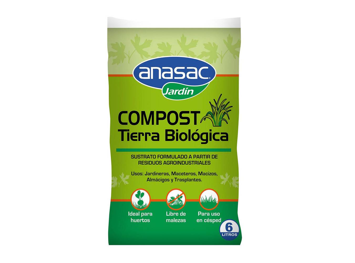 Anasac tierra biológica compost 6 litros (6 lt)