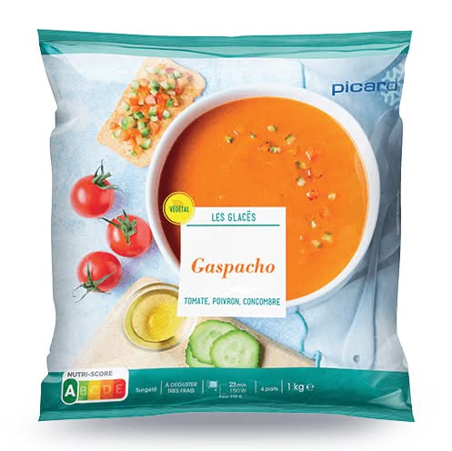Gaspacho (tomate, concombre, poivron, oignon)