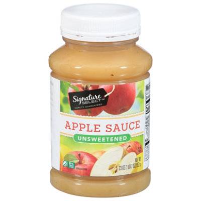 Signature Select Apple Sauce Unsweetened 23 Oz