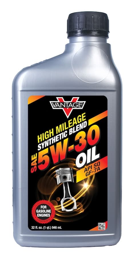 Vantage High Mileage Synthetic Blend Motor Oil Sae5w-30 (32 fl oz)