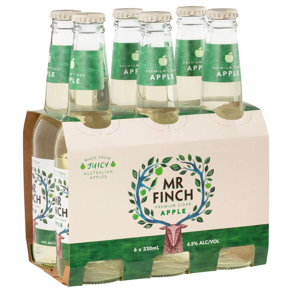 Mr Finch Apple Cider Bottle 330mL X 6 pack