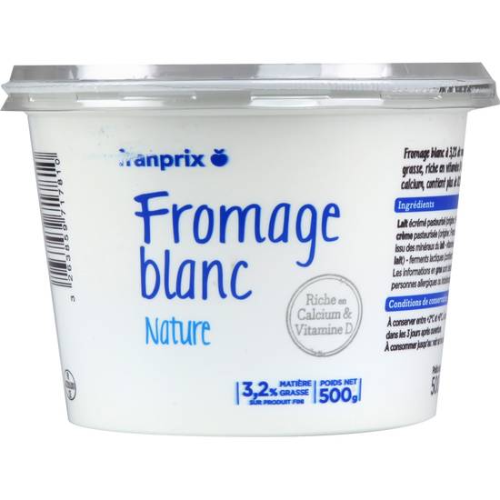 Fromage blanc nature franprix 500g