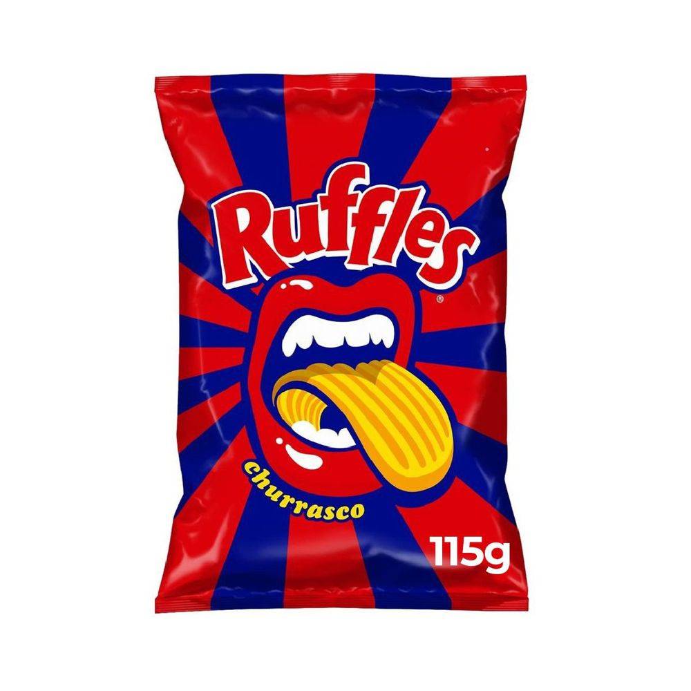 Ruffles Batata ondulada frita sabor churrasco (115g)