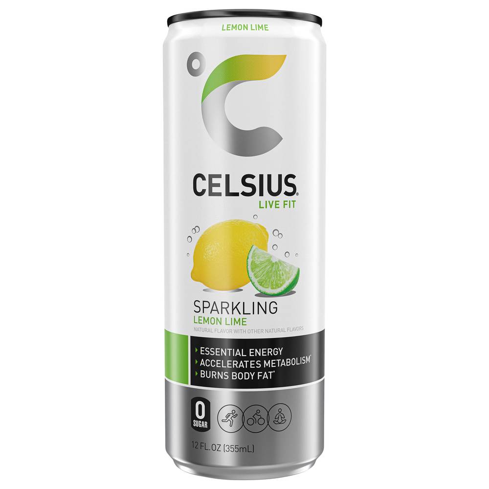 Celsius Sparkling Energy Drink, Lemon Lime (12 fl oz)