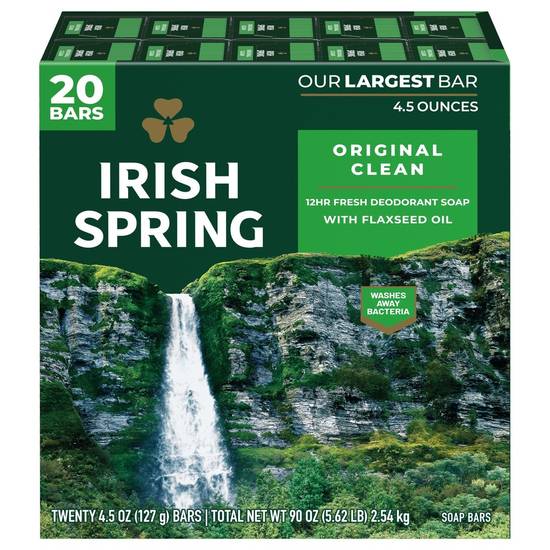 Irish Spring Original Clean Deodorant Soap Bars (5.62 lb)