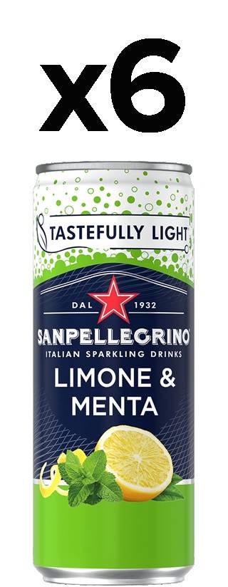 San Pellegrino Lemon and Mint 6x330ml Cans