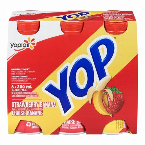 Yoplait · Strawberry banana drinkable yogurt (6 x 200 mL)