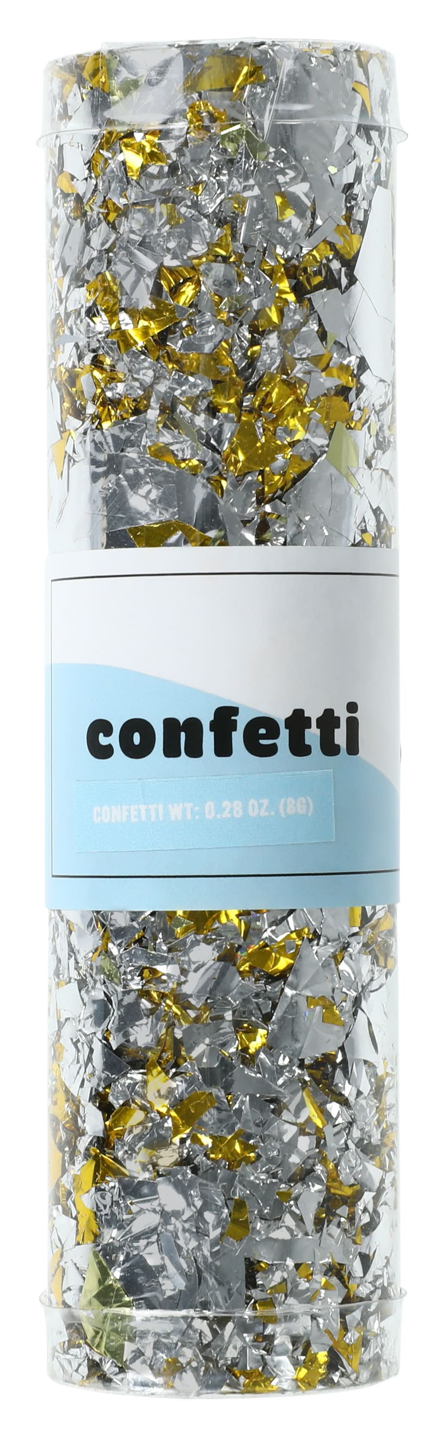 Party Confetti Tube 0.28oz Gold/Silver