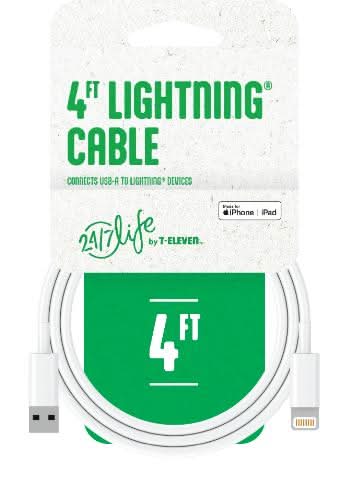 24/7 Life Usb Lightning Cable, 4 ft