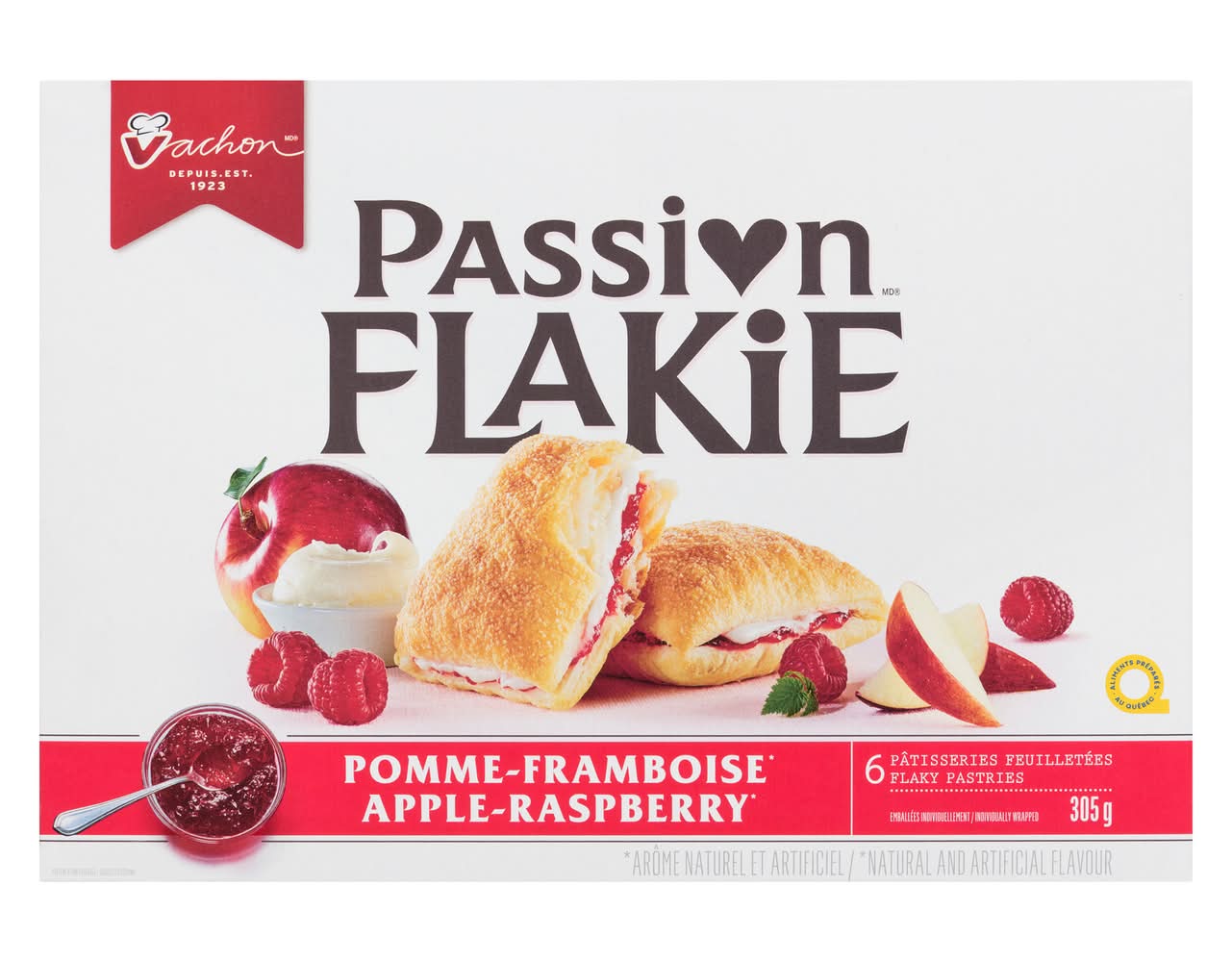 Vachon Passion Flaky Pastries, Apple-Raspberry (305 g, 6 ct)
