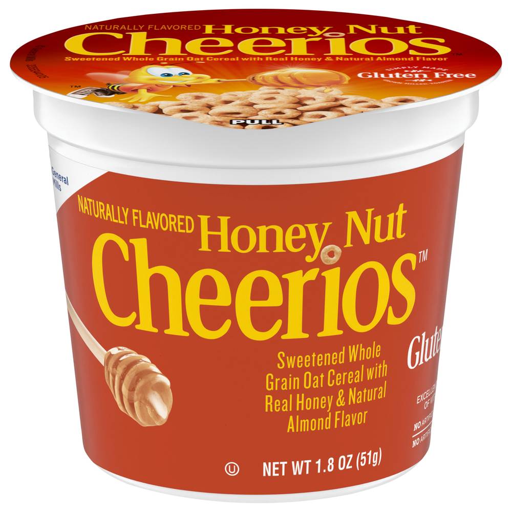 Cheerios Breakfast Cereal With Oats, Honey Nut (1.8 oz)