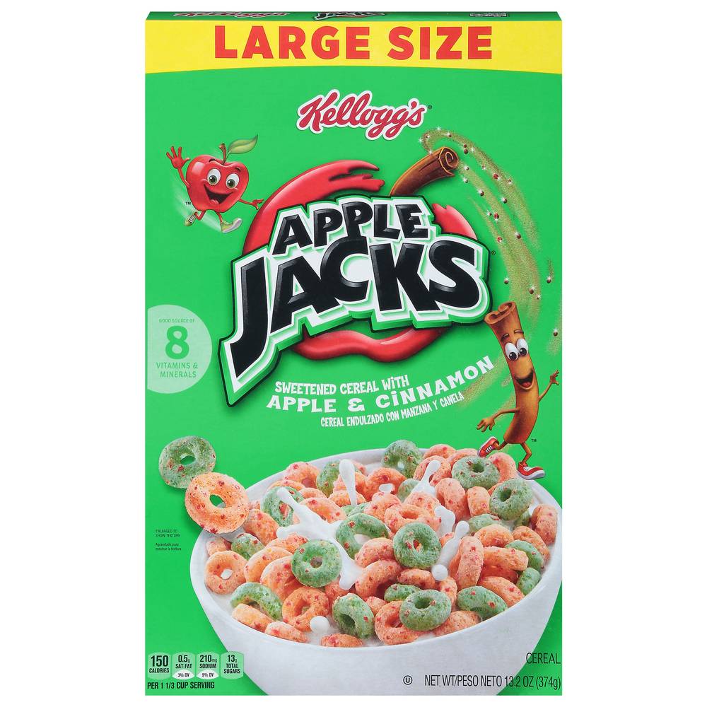 Kellogg's Apple Jacks Large Size Cereal (apple - cinnamon)