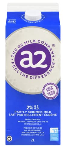 a2 Milk 2% Milkfat Partly Skimmed Milk (2 L)