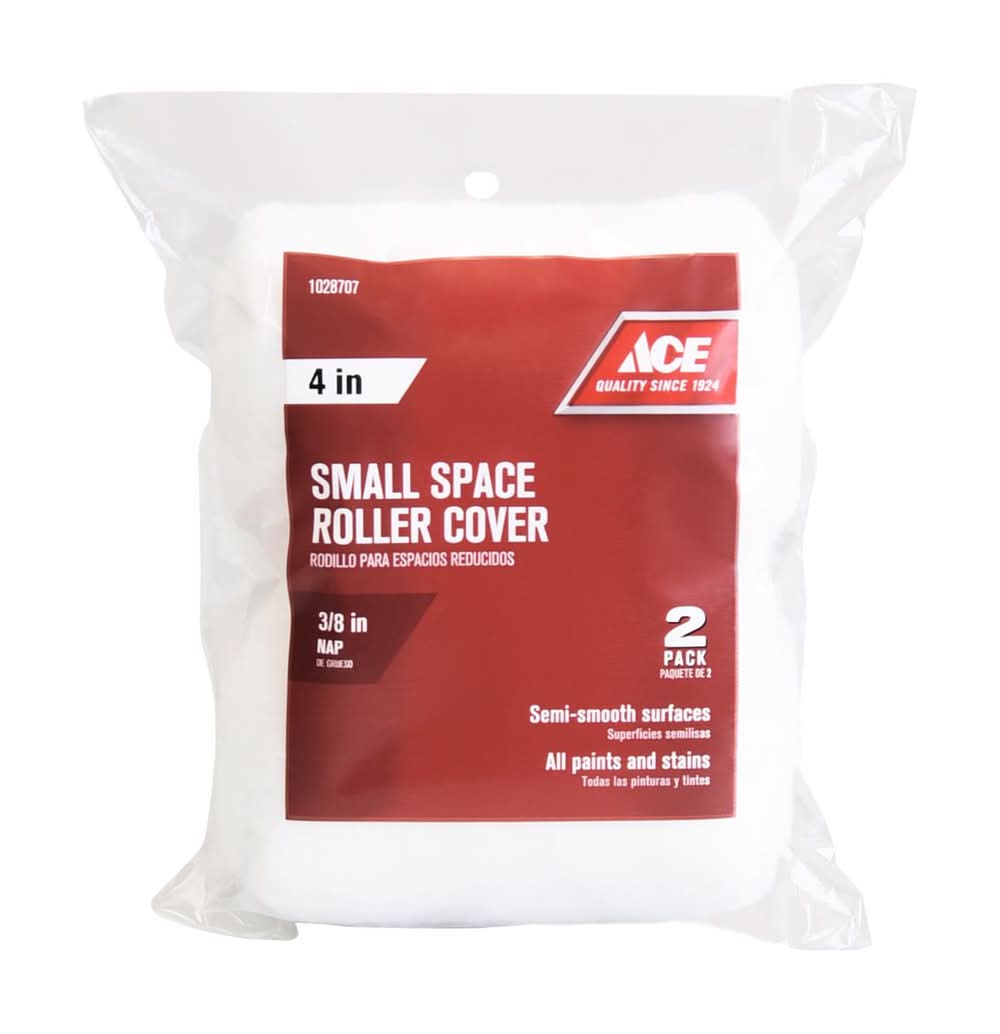 ACE Knit 4 In. W X 3/8 In. Trim Paint Roller Cover 2 Pk