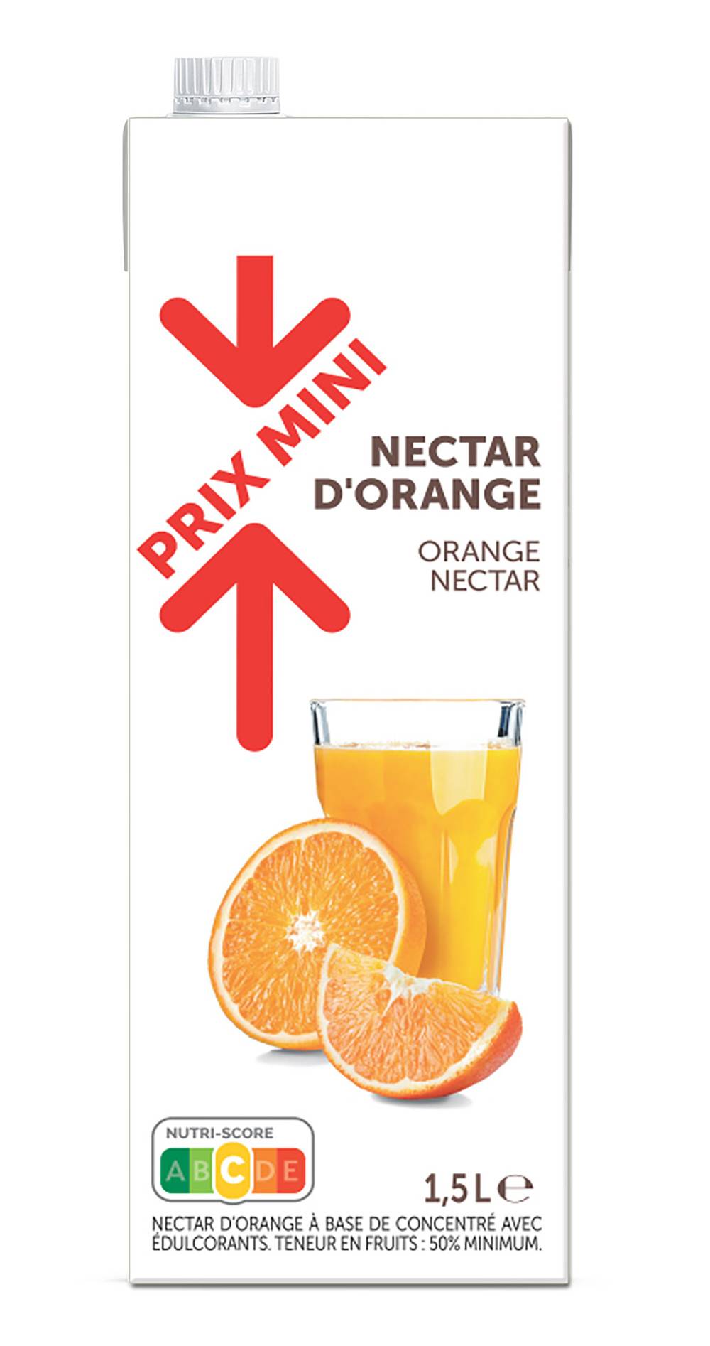 Prix Mini - Nectar jus d'orange à base de concentré avec édulcorants (1.5 l) (1,5L)