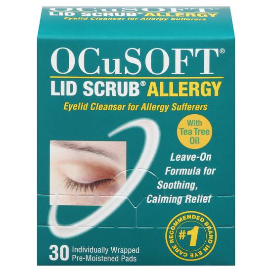 Ocusoft Lid Scrub Allergy Eyelid Cleanser Pads (30 ct)