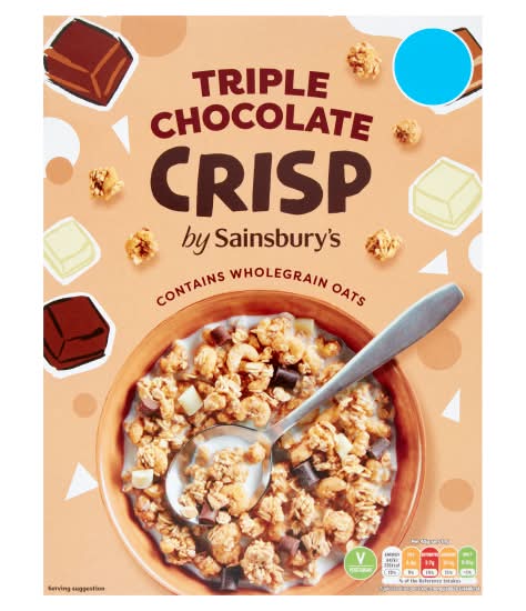 Sainsbury's Triple Chocolate Crisp Cereal (500g)