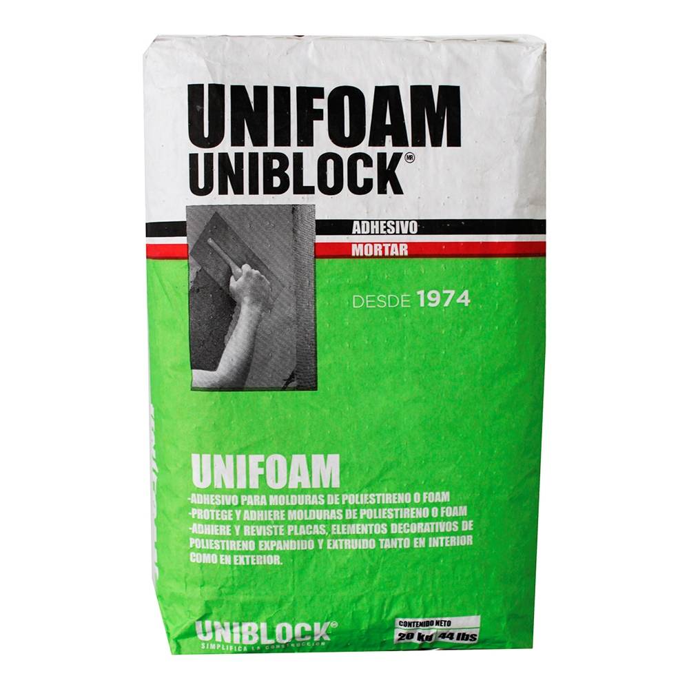 Uniblock adhesivo unifoam (costal 20 kg)