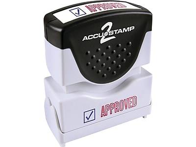 Accu-Stamp 2 Pre-Inked Stamp, APPROVED, Blue and Red Inks (035525)