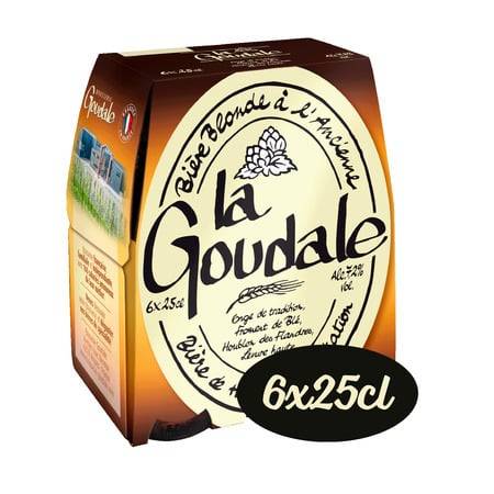 Bière blonde à l'ancienne LA GOUDALE - le pack de 6 bouteilles de 25cL