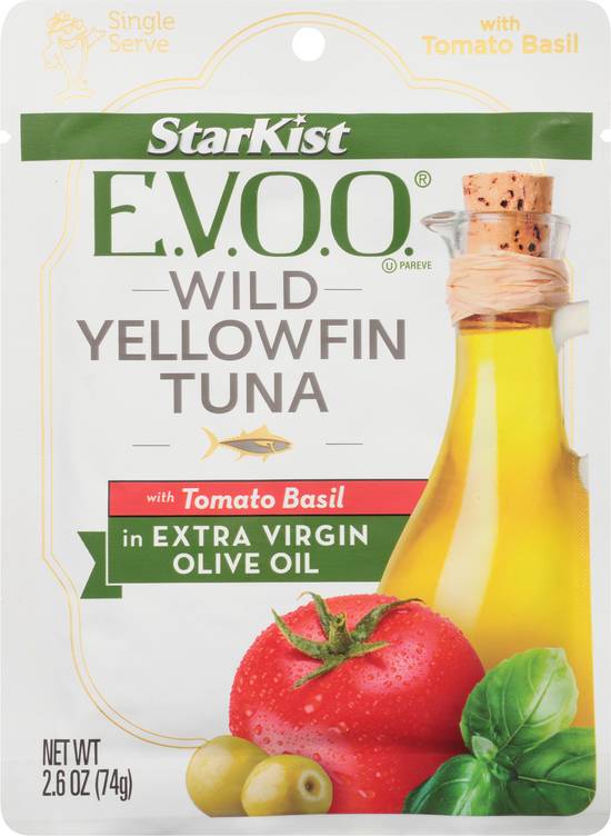 Starkist E.v.o.o. Wild Yellowfin Tuna With Tomato Basil