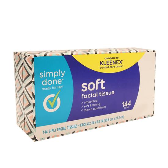 Simply Done Soft Facial Tissue (8.2 in * 8.4 in)