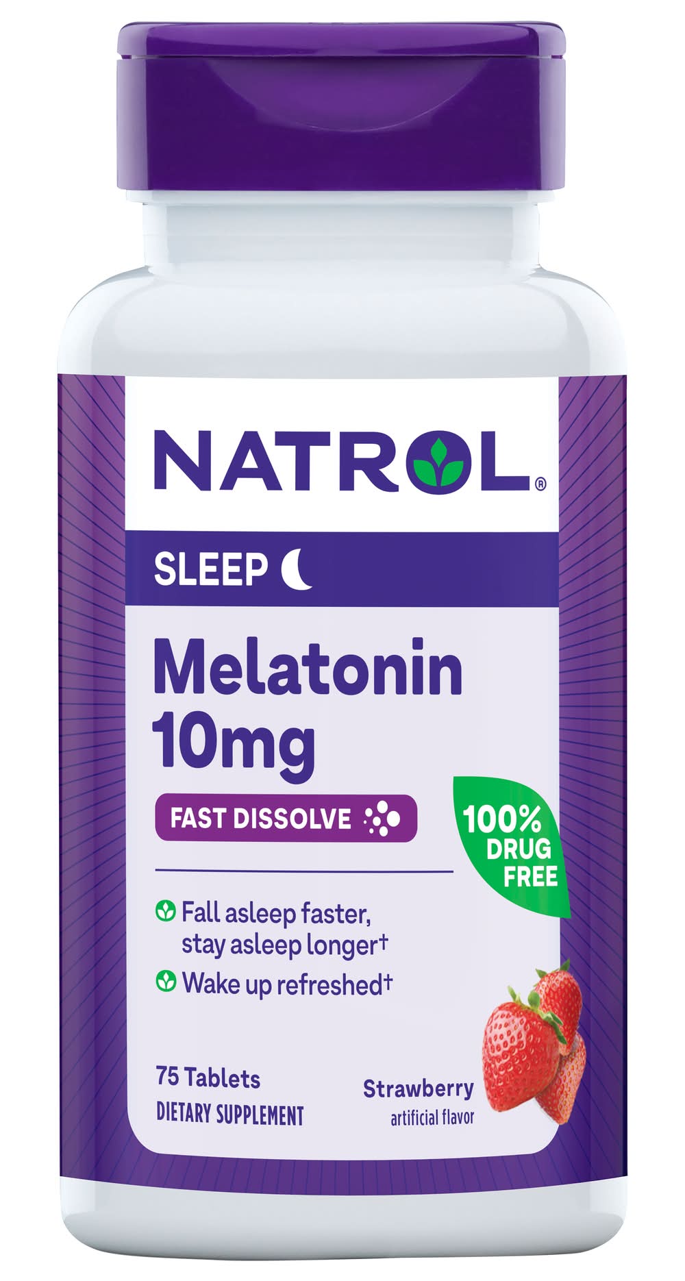 Natrol Fast Dissolve Melatonin 10mg, Strawberry (75 ct)