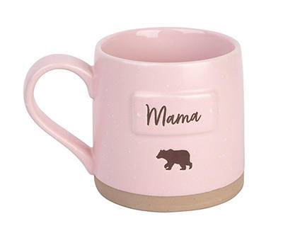 "Mama" Pink Bear Speckled Mug, 21 oz.