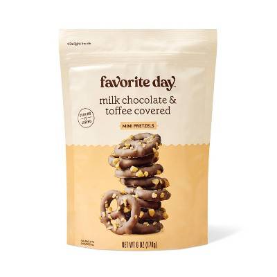 Favorite Day Milk Chocolate and Toffee Covered Mini Pretzels (6 oz)