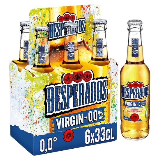 Desperados - Bière blonde sans alcool virgin (6 pièces , 330 ml)