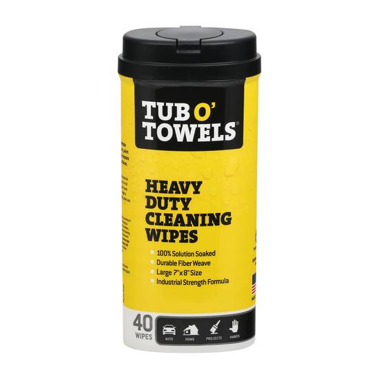 Tub O Towels Heavy Duty Cleaning Wipes (40 ct)