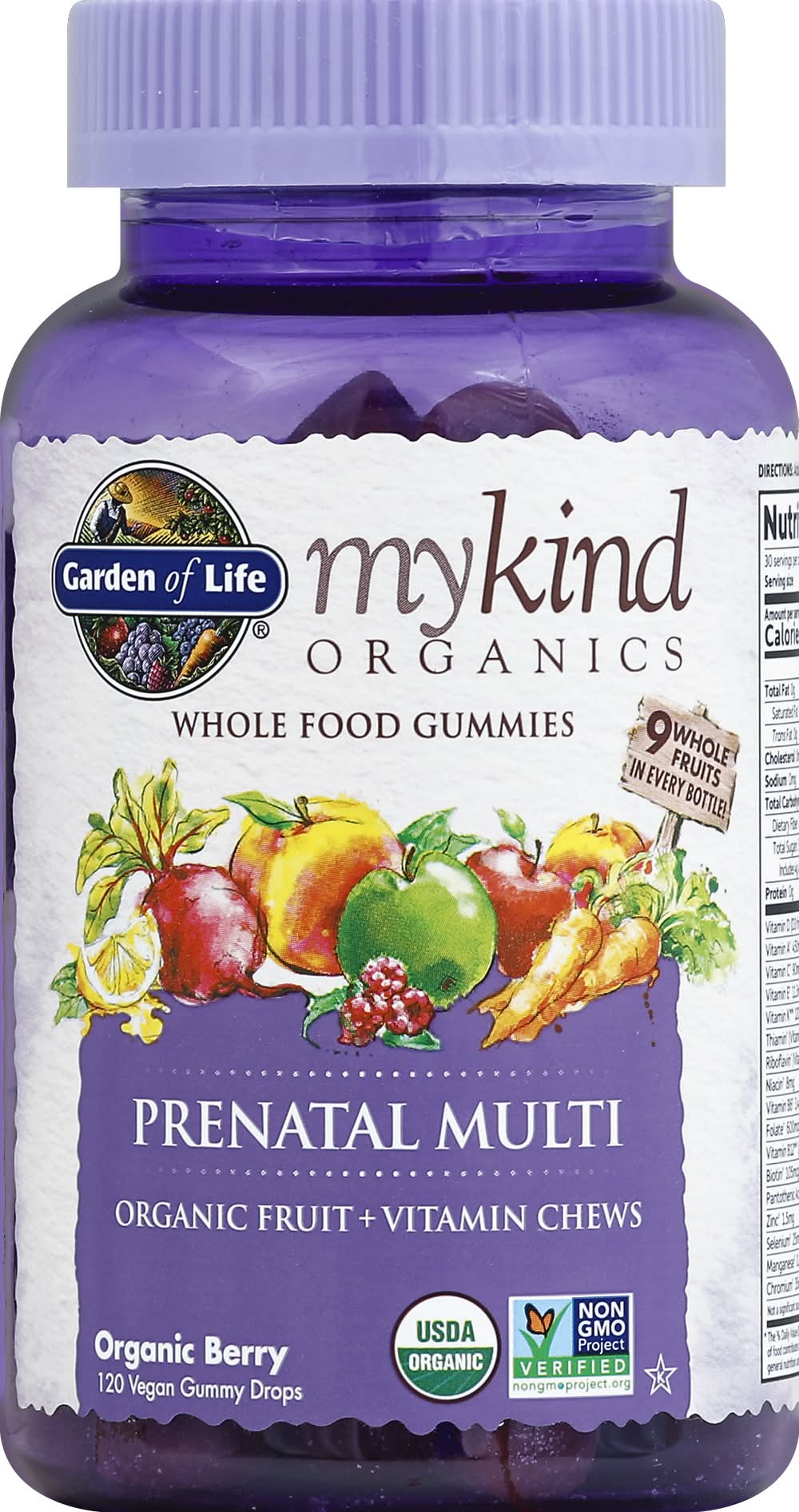 Garden of Life Mykind Organics Prenatal Multi Vitamin Chews, Berry (12.8 oz, 120 ct)