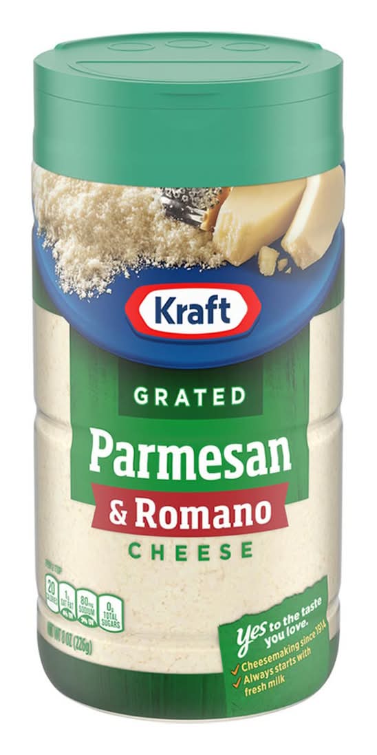 Kraft Parmesan & Romano Grated Cheese 8 Oz Shaker
