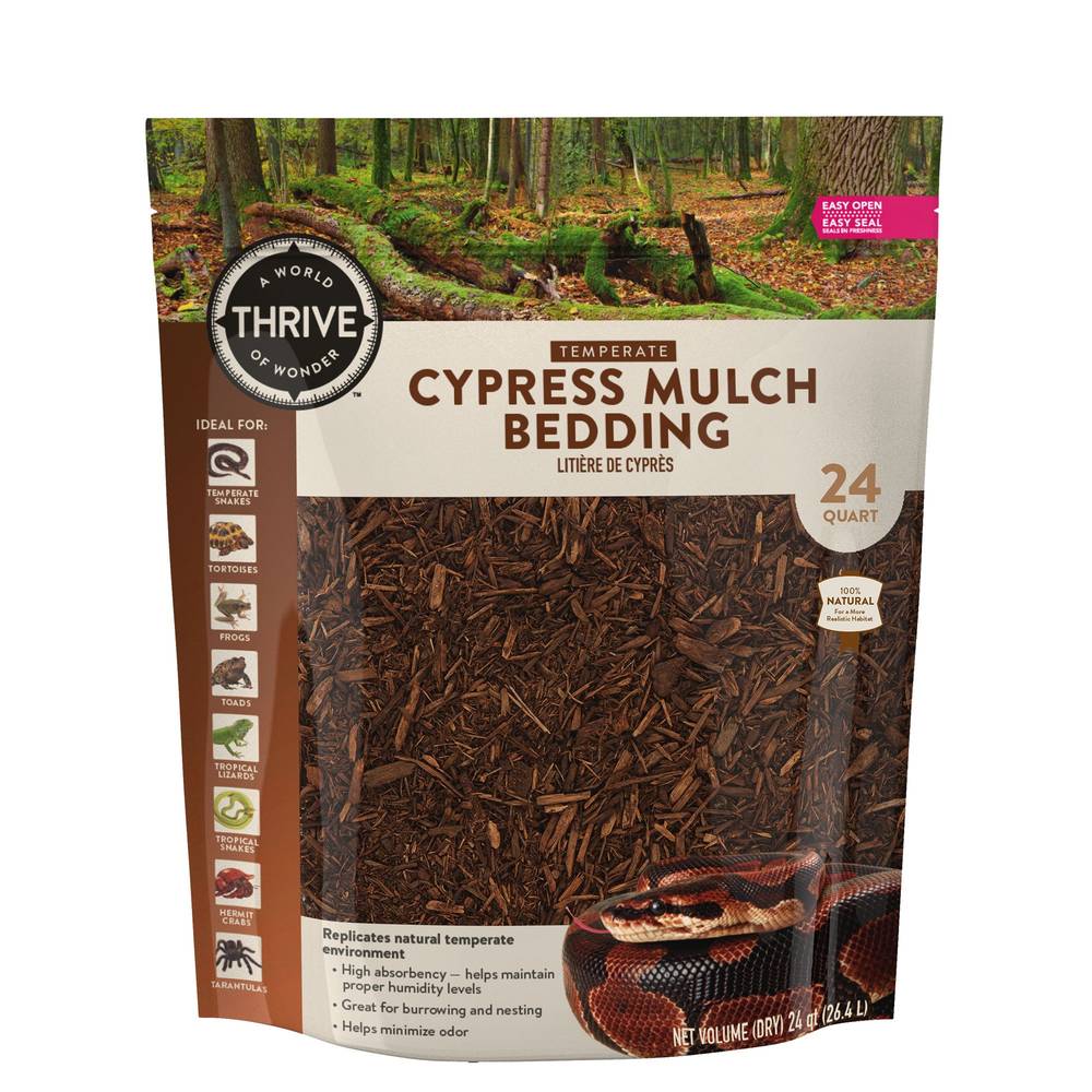 Thrive Cypress Mulch Reptile Bedding (Size: 24 Qt)