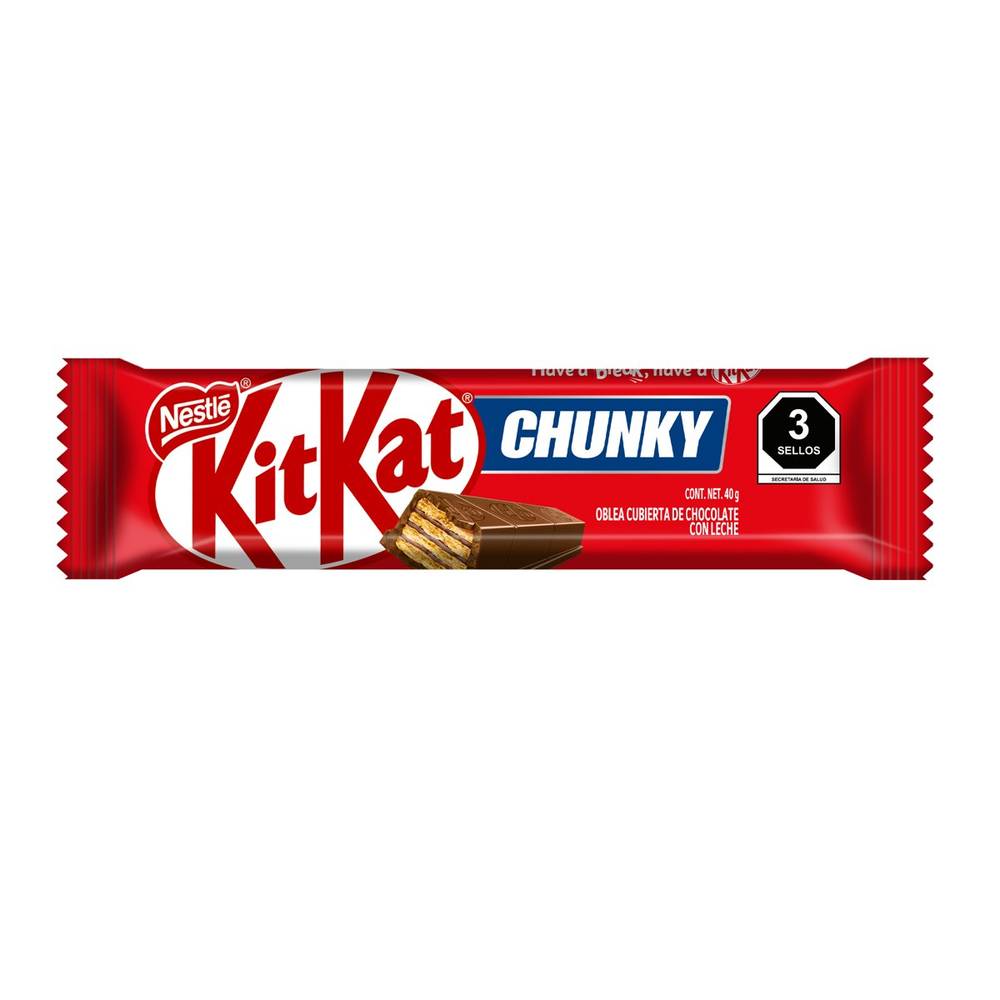 KitKat · Chunky barra de oblea cubierta de chocolate con leche (40 g)