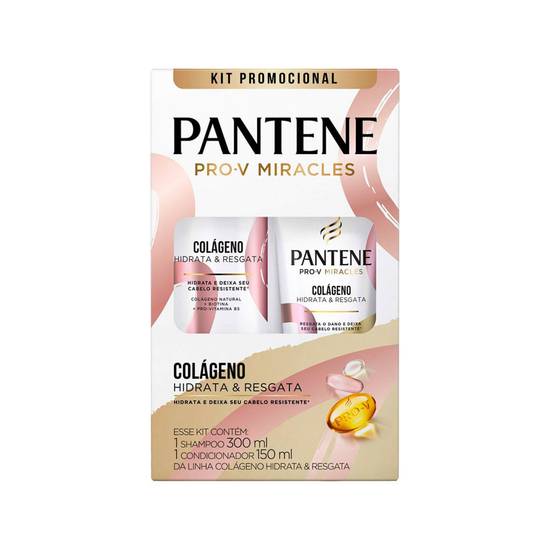 Pantene kit kit pro-v micracles colágeno shampoo 350 ml + condicionador 150 ml (2 itens)
