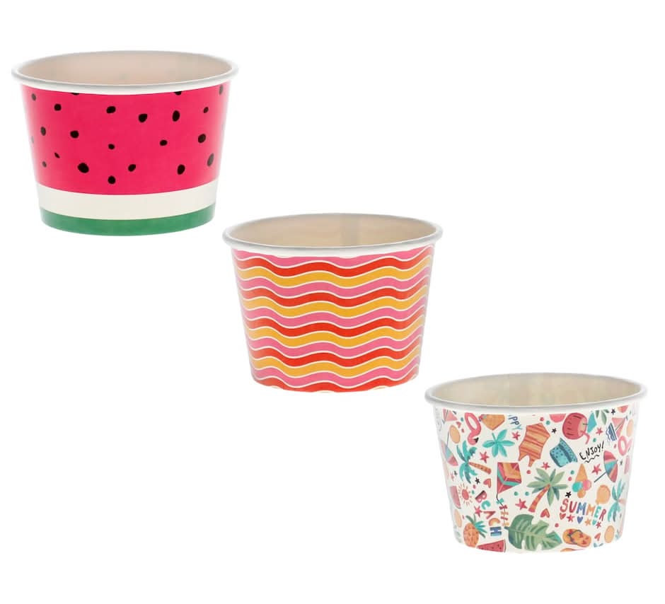 Summer-Themed Pattern Treat Cups, 8-pc. Pack