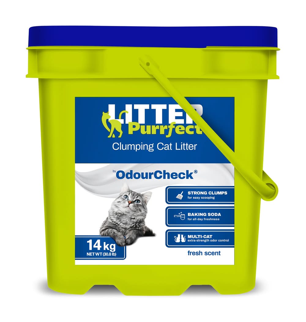 Litter Purrfect Scoopable Clumping Cat Litter, 14-kg