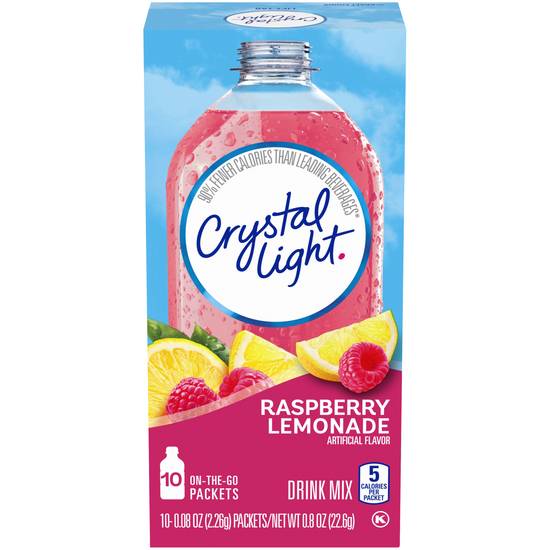 Crystal Light On The Go Drink Mix - Raspberry Lemonade, 0.8 oz