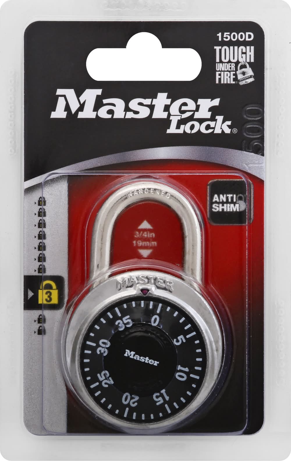 Master Lock Anti Shim Padlock, 1.875 Inches (4.8 oz)
