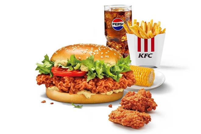 Zinger burger Mega meal Large