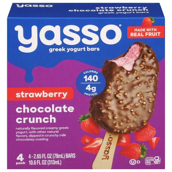 Yasso Greek Yogurt Bars (strawberry-chocolate crunch)