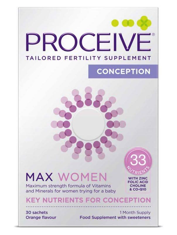 Proceive Orange, Women, Max Advanced Tailored Fertility Supplement For Conception (30 pack)