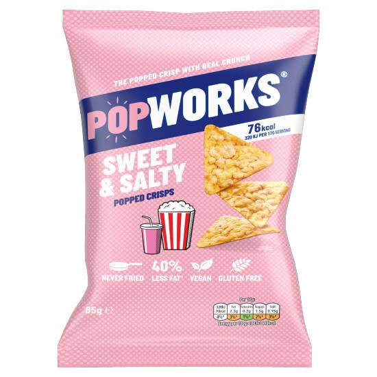 PopWorks Sweet-Salty, Sharing Popped Crisps (85g)