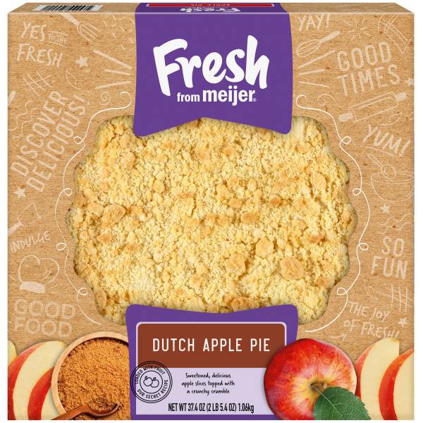 Fresh From Meijer Dutch Pie, Apple, 10" (37.4 oz)