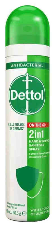 Dettol 2 in 1 Sanitizer Spray 90ml